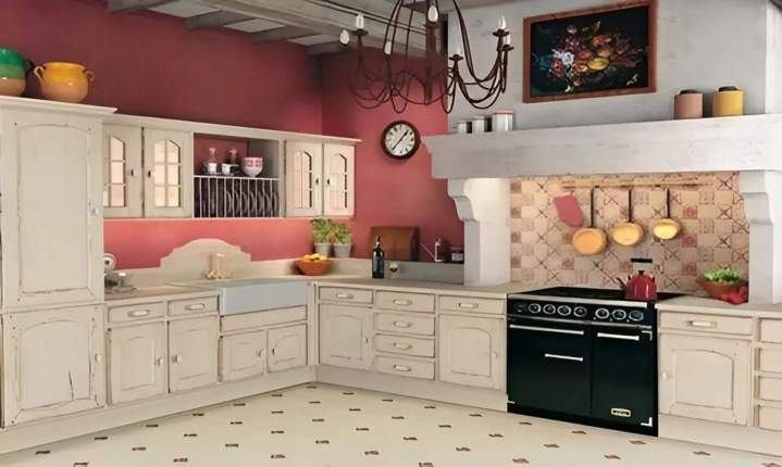 Cuisines en bois massif style rustique à Dole